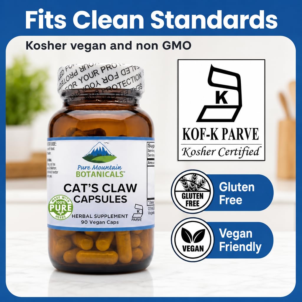 Pure Mountain Botanicals Cat's Claw Capsules - 1000mg Peruvian Bark — Amazon image 6