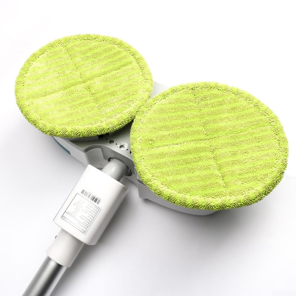 Chiffons de rechange pour balai électrique, tampons ronds de 16 cm, 6/12 pièces, solutions de nettoyage douces et lavables (6 pièces)