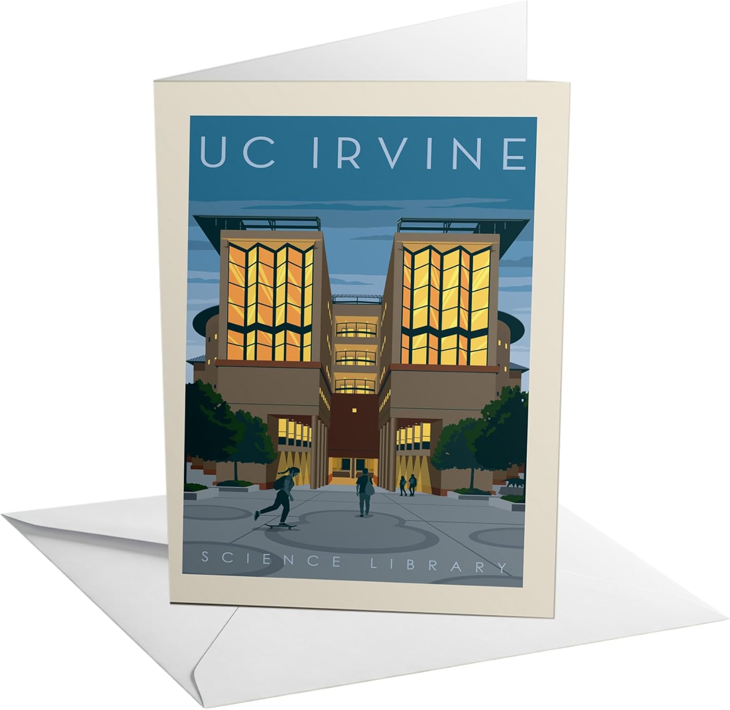 Desert Cactus University of California Irvine 5x7 Inch Greeting Card Anteaters UCI Eaters Single Folded Cardstock with Envelope Party Celebration Officially Licensed (5x7 Card C1 - Blank)