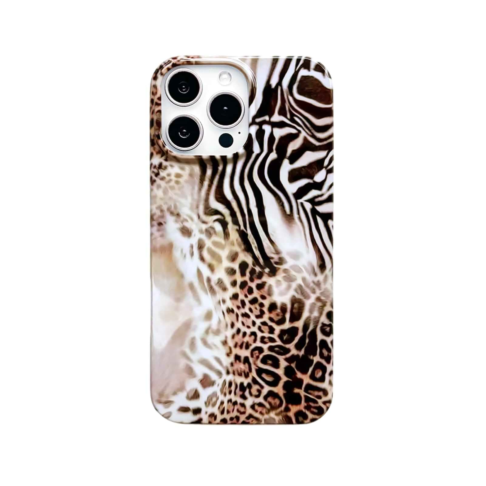 Aesthetic Y2K Cheetah Phone Case for iPhone 16 Pro Max Cute Animal Leopard Zebra Tiger Print, Retro Cool Girl Trendy Vintage Glossy Protective Cover for Women
