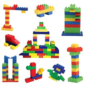 Wembley Doodle Building Blocks for Kids Toys Old Brick Game for Kids Creative Smart Activity Fun Educational Puzzle&Learning Children's Toys-96 Pcs-Bis Approved,Multicolor