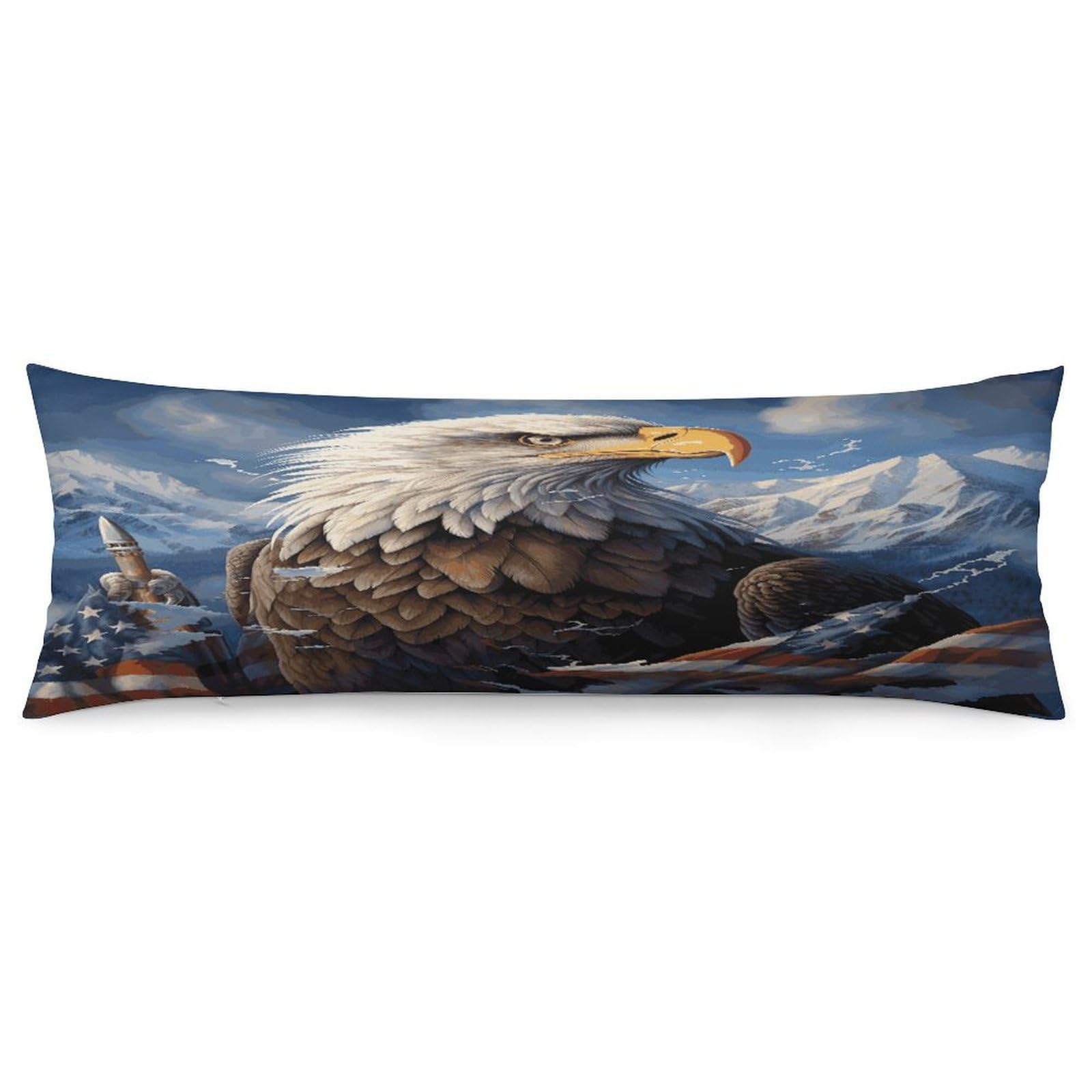 Eagle Body Pillow Cover Luxury Long Body Pillow Pillowcase with Hidden Zipper Breathable Soft Cozy Pillow Case Wrinkle Fade Resistant Pillowcase 20''×54''