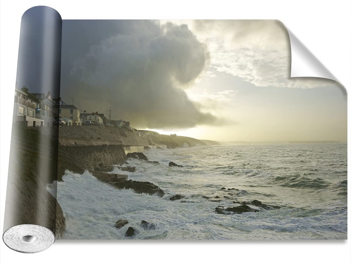 Papier peint auto-adhésif Tempête Maritime Tulup pour le salon moderne
