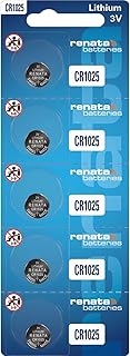 Renata CR1025 Batteries - 3V Lithium Coin Cell 1025 Battery (5 Count)