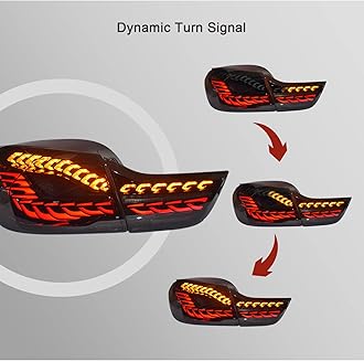 HCmotion LED Tail Lights Assembly For BMW 4 Series M4 F32 F33 F82 F36 F82 F83 Sedan/Convertible/Coupe 2014-2020,LED Rear Lamps With Start-up Animation & Sequential Indicator (Smoked)
