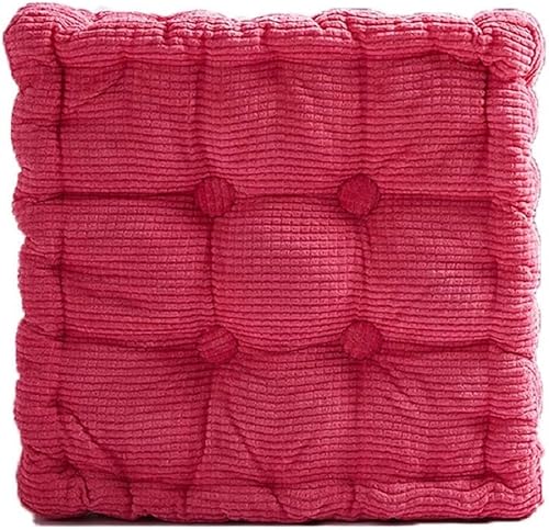 Miniatura 10 de Jhorxa Juego de 2 almohadas de suelo de meditación, cuadradas y redondas, para adultos, cojín de pana copetuda para balcón, exterior, tatami y sala