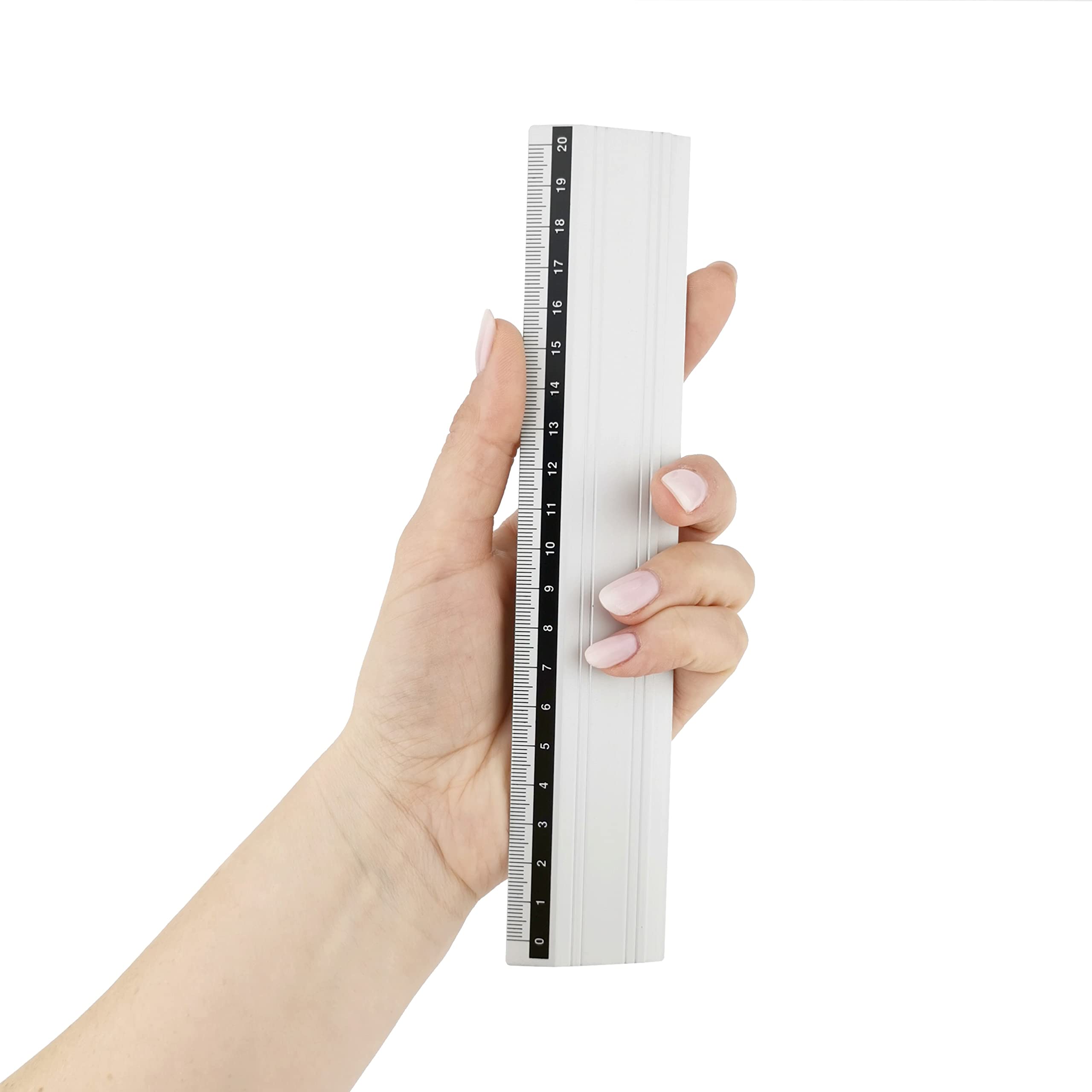 8 Righelli Di Plastica 20cm Trasparenti - Con Scale Metrica E Pollici - Per Scuola E Ufficio - Foto 13