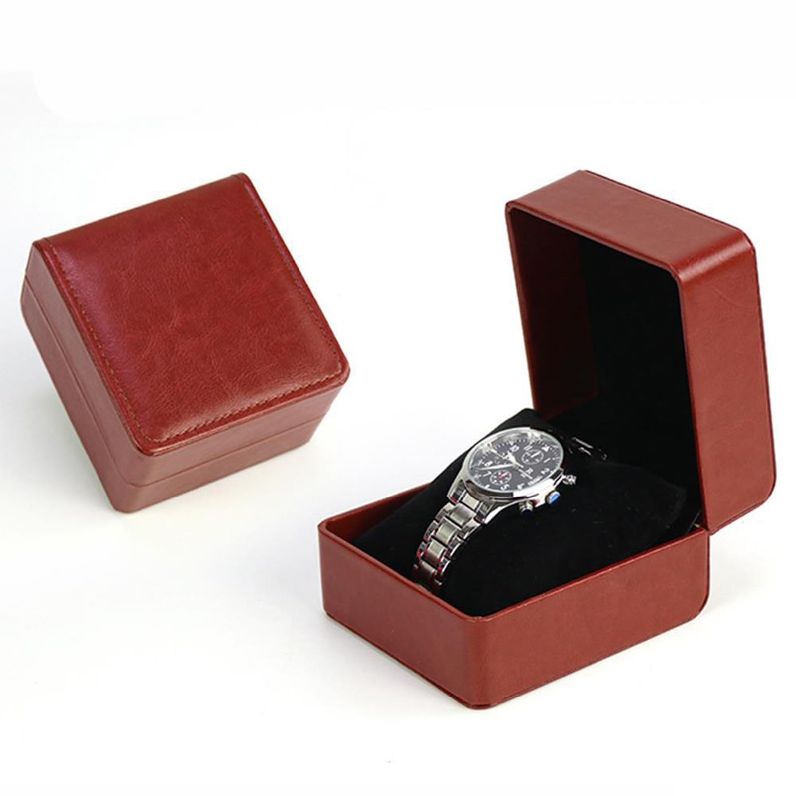 Revesun Collection Classique Boîte De Rangement Pour Montres Avec Presentoir Vitre Noir Capacite 5 Montres 12 12 Slots