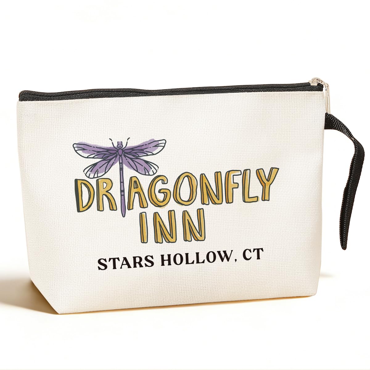 Dragonfly Inn Gil Girls Merchandise Dragonfly Inn Stars Hollow Makeup Bag | Inspirational Gifts for Women Gil-more Girls Lover Gifts Birthday Christmas Thanksgiving Gifts for Women Friends