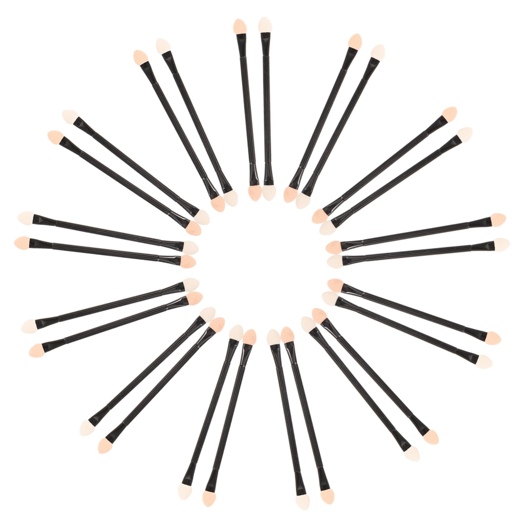 FOMIYES 30pcs Double Head Eye Shadow Stick Long Handle Brush Makeup Tool for Face Eyes Nails