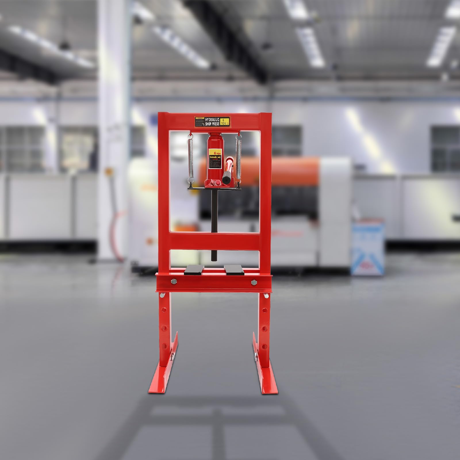 Pressa idraulica da officina pressa idraulica garage officina telaio in acciaio al carbonio costruzione massima pressione sei tonnellate cuscinetto pressatura quattro livelli regolazione in altezza