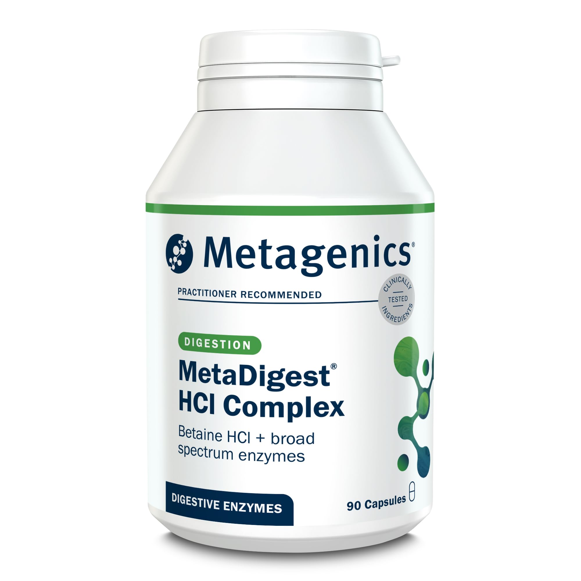 MetaDigest HCI Complex - HCI + Broad Spectrum Digestive Enzymes - Supports Digestion - 90 Capsules