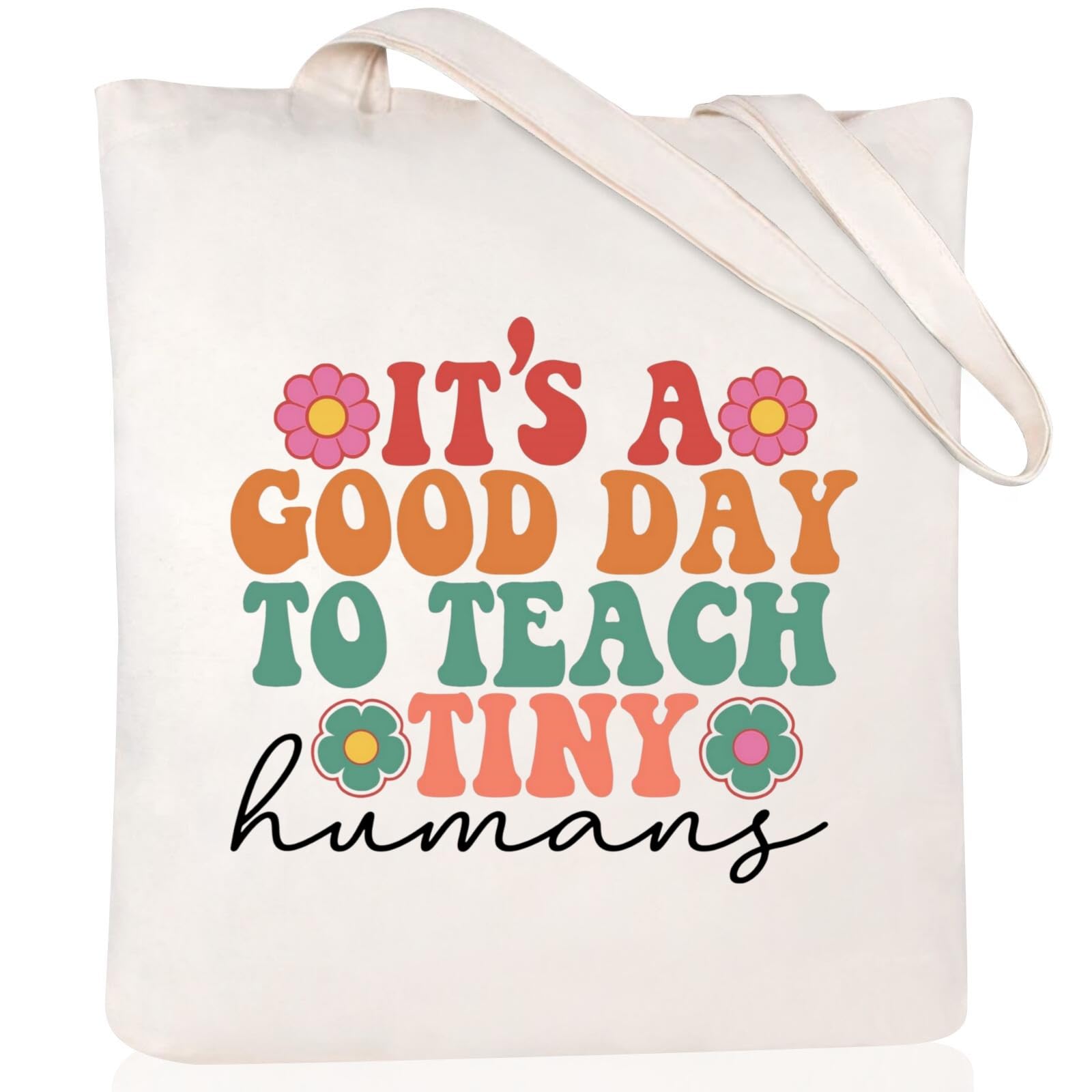 Teacher Appreciation Gifts Canvas Tote Bags Aesthetic for Women Cloth Cotton Bags Travel Bag Reusable Grocery Shopping Bag