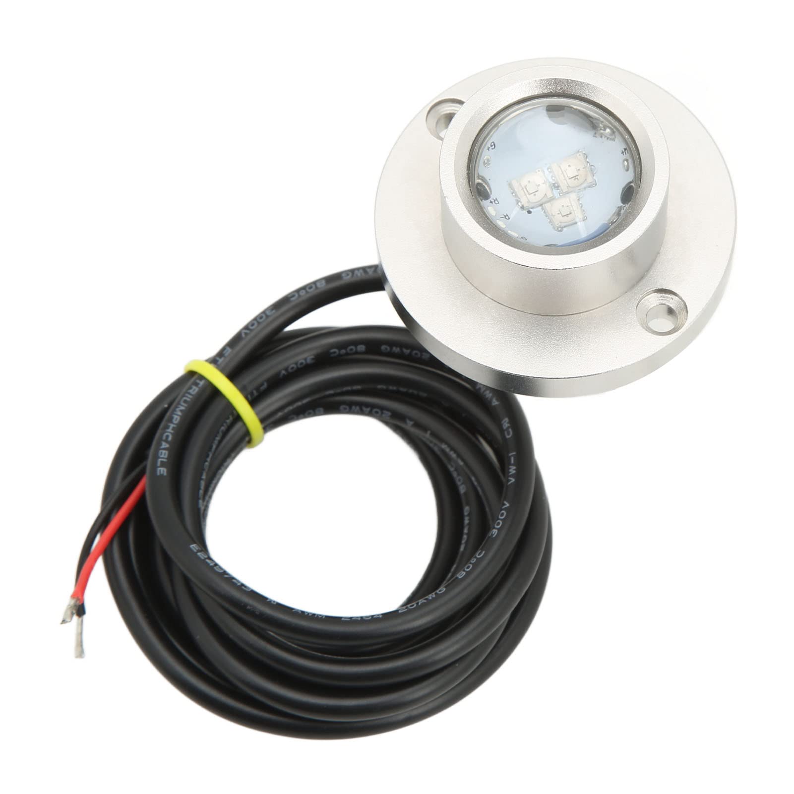 Luce Subacquea a LED Marina, DC 12V 24V 5W IP68 3 Perline Lampada a LED Luce Subacquea Marina Universale per Illuminazione Sull'Acqua di Yacht per Barche (Bianco)