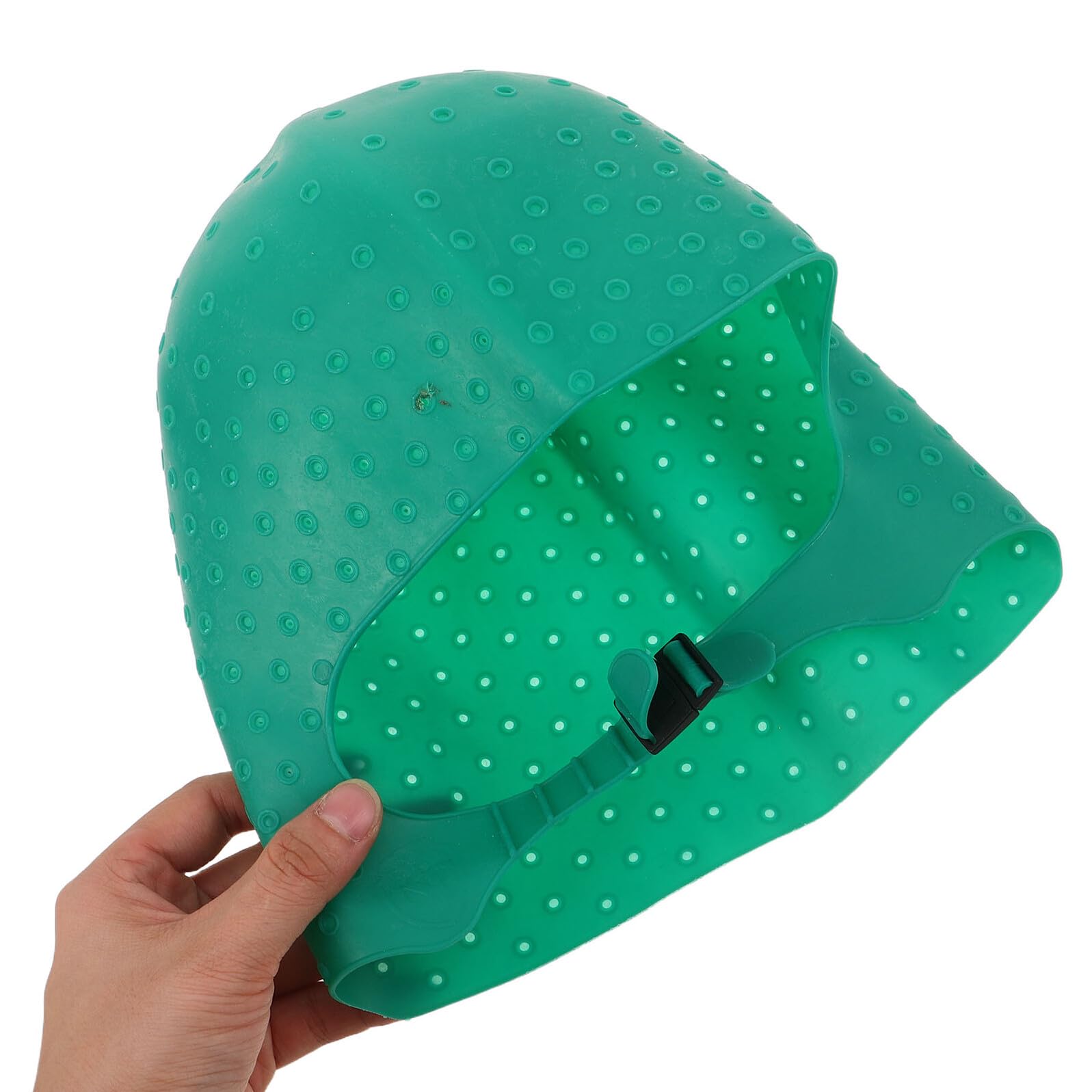 Bonnet de Coloration en Silicone Vert avec Aiguilles Perforées pour Mèches Kit Professionnel pour Décoloration et Soins Capillaires à Domicile et Salon Outil Solide et Souple