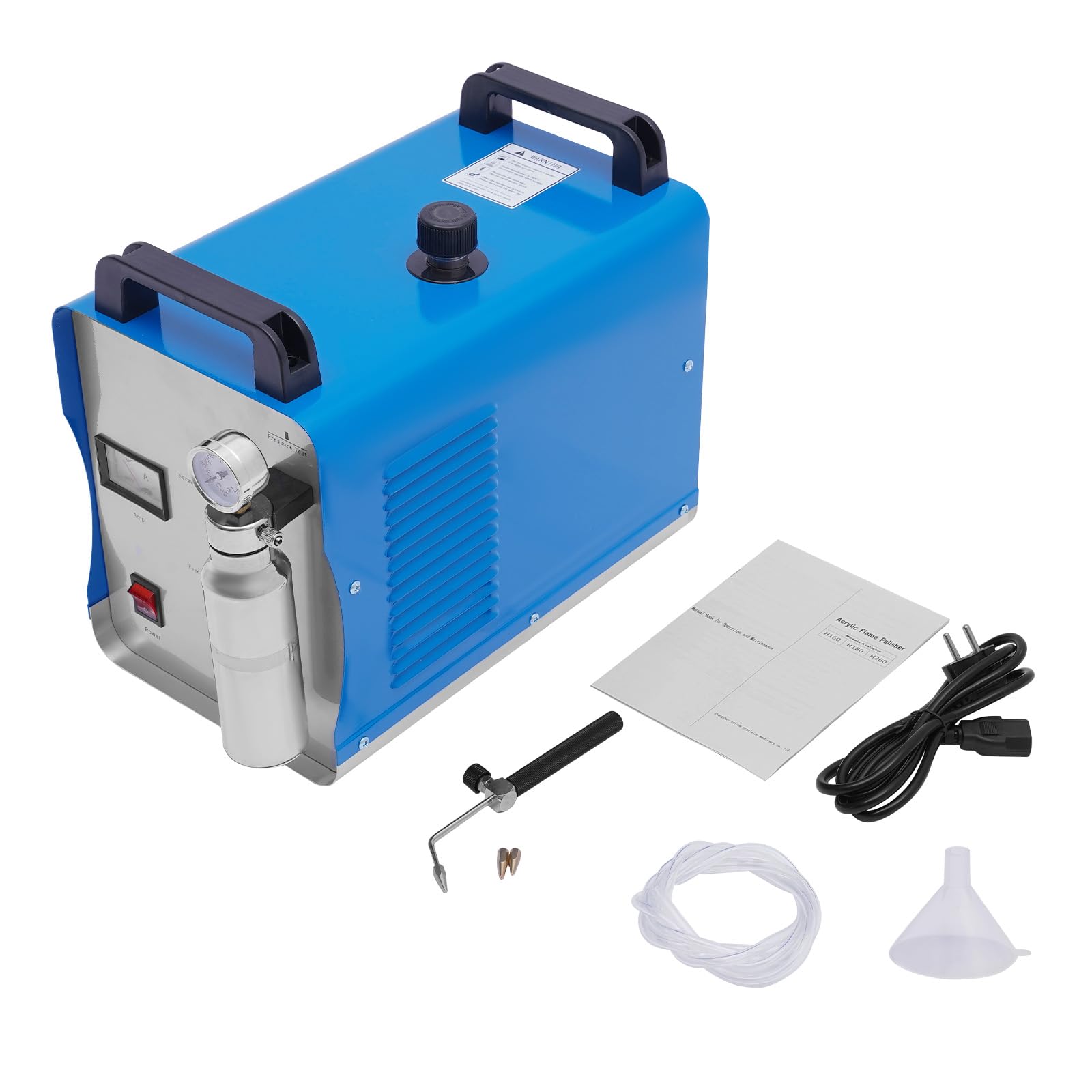 Pulidora de mesa portátil de hidrógeno de 400 W, soldador de agua, pulidor de llama ajustable, para pulir materiales acrílicos, 1800 ml