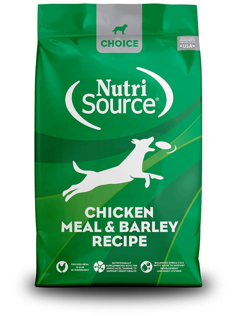 Nutri Source Choice Chicken Meal & Barley Dog Food 5 lbs, Green (073893210016)