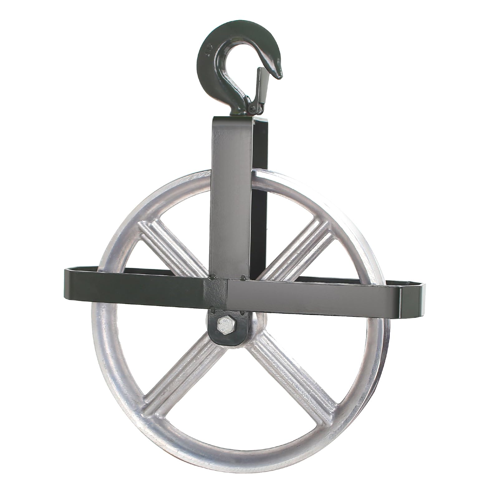 POPMOON Paranco A Puleggia Per Ponteggi - 12 Ruote In Acciaio Con Gancio Di Sicurezza, Portata 454 Kg, Adatto Per Corda Da 1,5 A 2,5 Cm