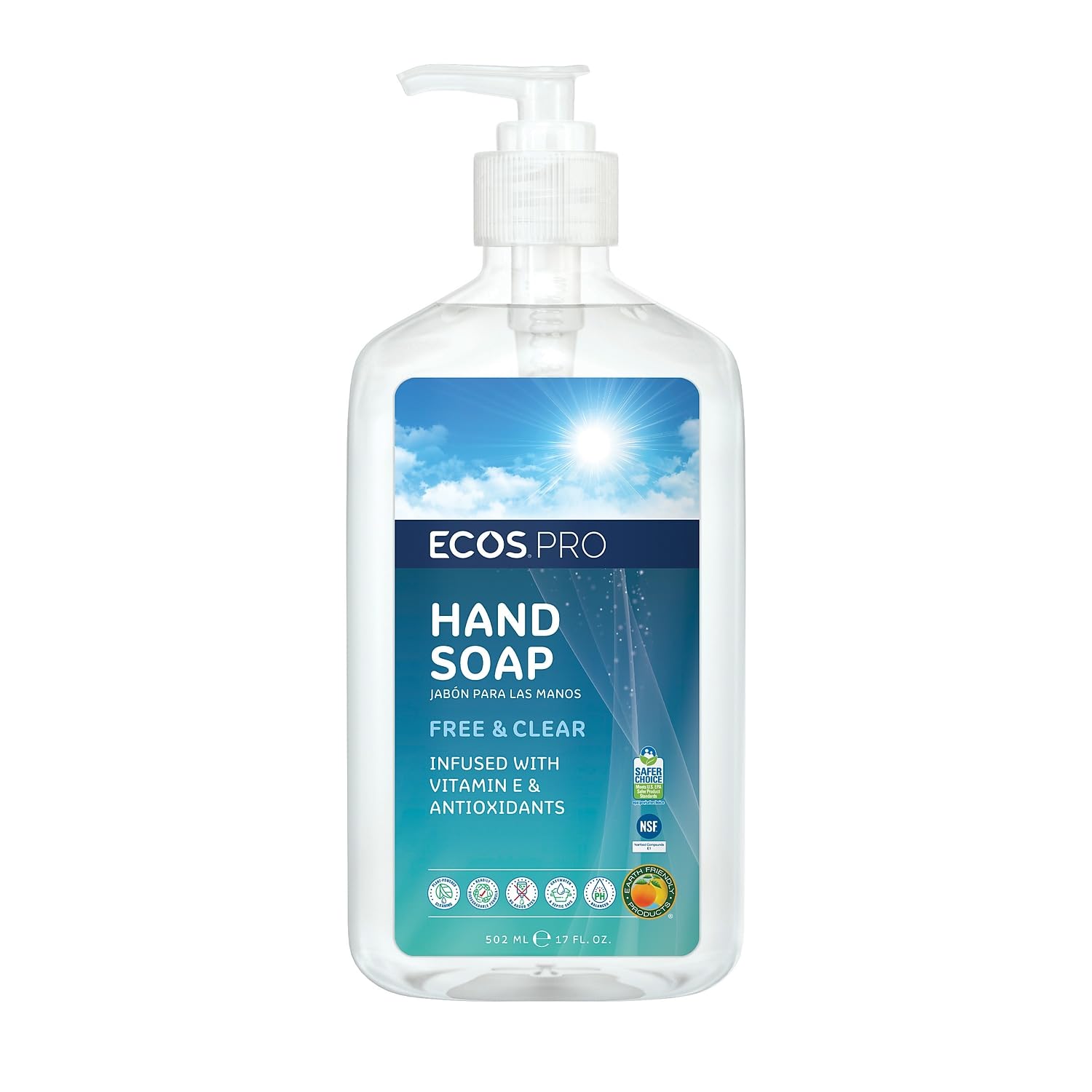 Earth Friendly Products Hand Soap, 17 Fluid Ounce 17 Fl Oz (Pack of 1)