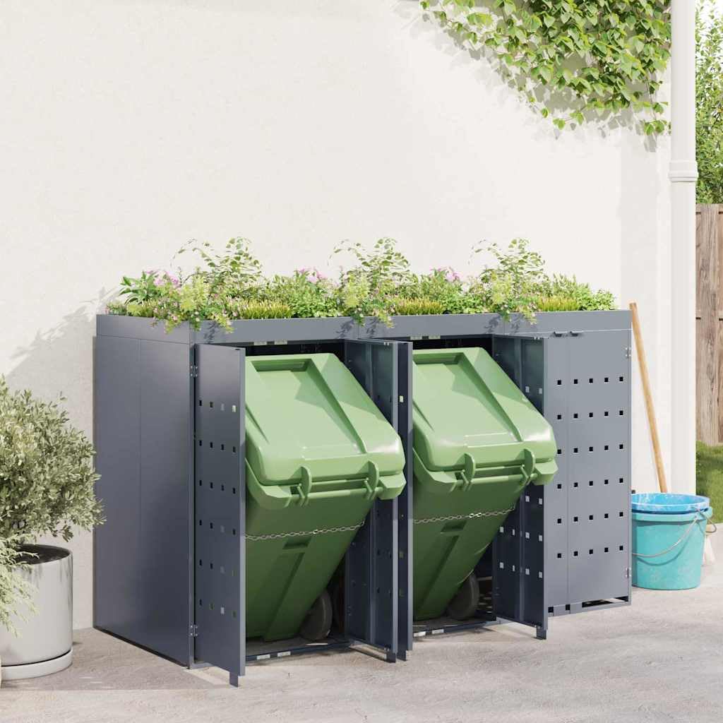 Almacenamiento de Cubos Wheelie para 3 Cubos Gris Claro,Casa y jardín,Productos del hogar,Accesorios para contenedores de residuos,Soportes para contenedores de residuos,72.2kg-3394749