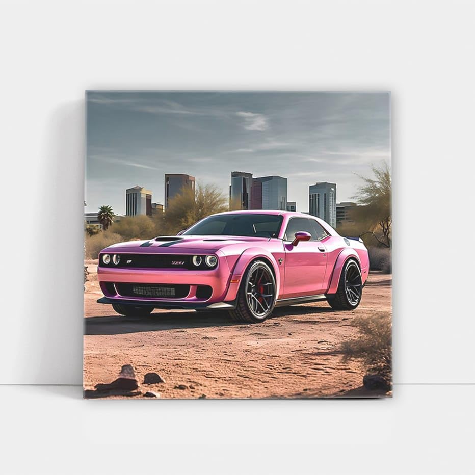 Amazon.com: Canvas Painting Print Automobile Wall Art Bedroom