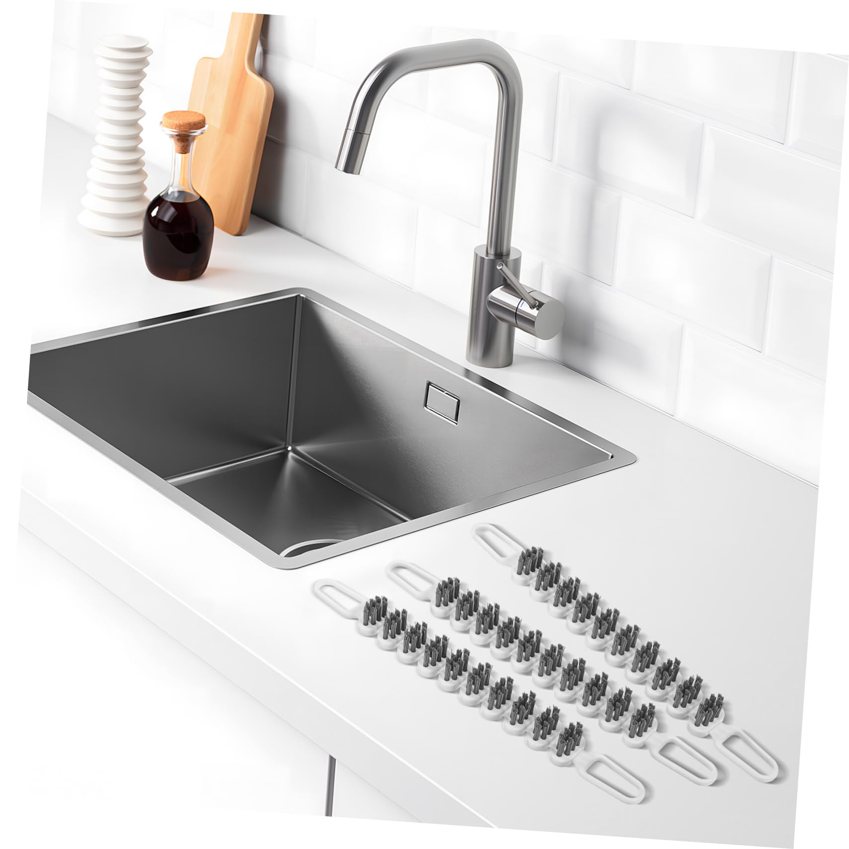 MAGICLULU 16 Piezas Cepillo para Grietas Cepillo Limpiador o De Limpieza De Baño Herramienta De Limpieza De os Limpiador De os o De Flexible El Plastico
