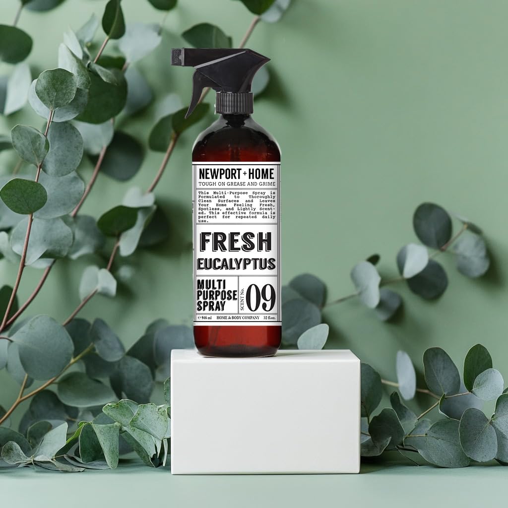 Newport + Home Multi-Purpose Spray, Meyer Lemon & Fresh Eucalyptus Scents, Tough on Grease and Grime, 32 fl oz, Set of 4 - Image 3