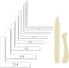 10 Pieces Creative Positioning Pieces Card Corners Helpers with Bone Folder Tool Stamping Corners Paper Craft Supplies Scrapbooking Tools for Paper Craft Card Making and Scrapbooking Transparent