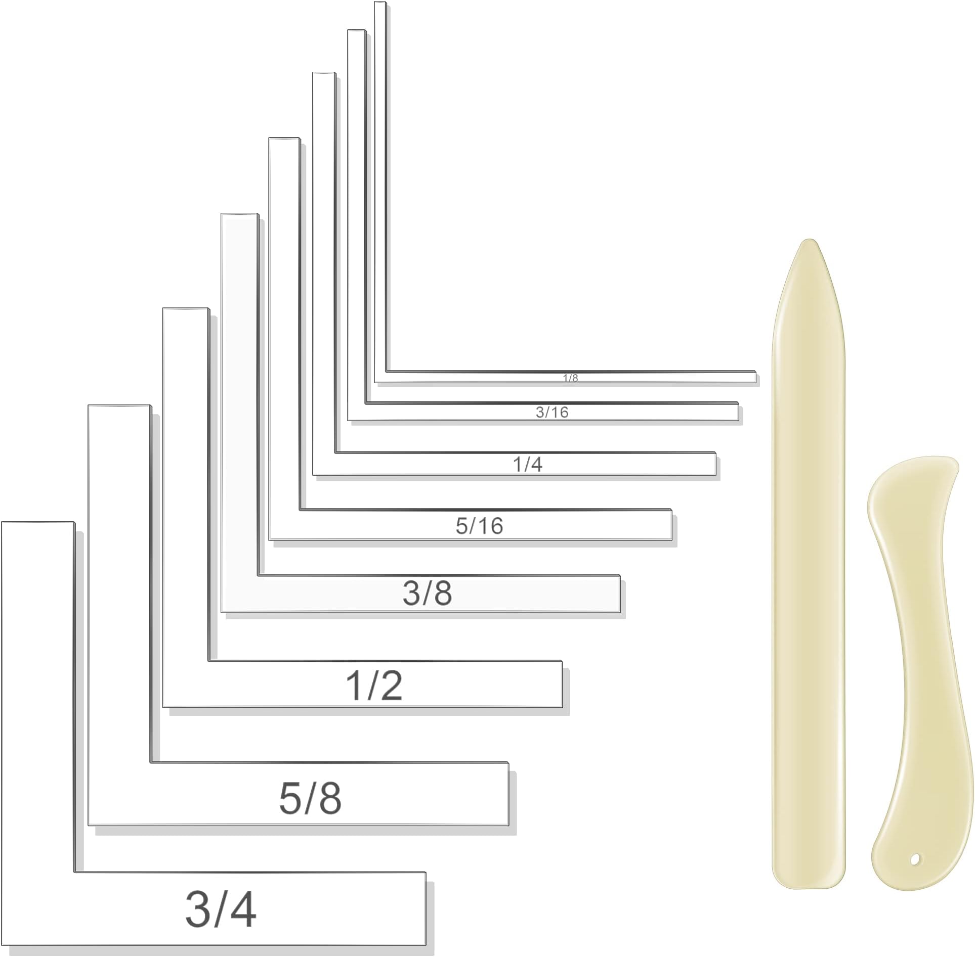 10 Pieces Creative Positioning Pieces Card Corners Helpers with Bone Folder Tool Stamping Corners Paper Craft Supplies Scrapbooking Tools for Paper Craft Card Making and Scrapbooking (Transparent)