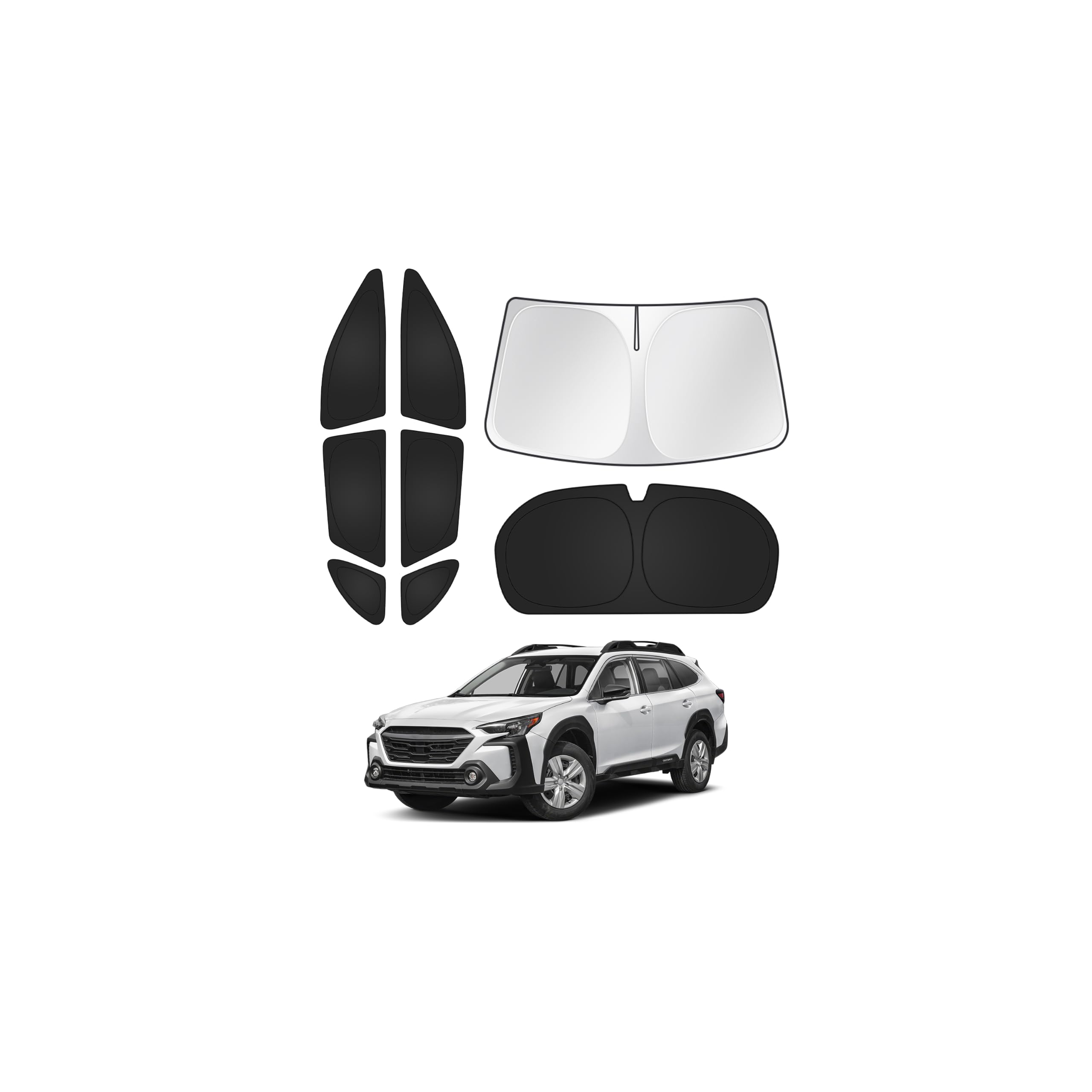 Canvcle Window Shades for 2020-2025 Subaru Outback Accessories Windshield Sun Shade Side Rear Window Covers Sunshade Sun Visor Shield Privacy Protection for Camping Keep Vehicle Cool Black 8PCS