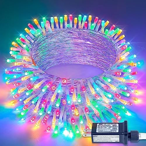 YOUNGAR String Lights Indoor, Twinkle Lights,98FT 200 LED 8 Modes Multicolor Christmas Lights Outdoor,30V UL Certified Small Lights Plug in for Home, Garden, Wedding, Party, Holiday Decoration