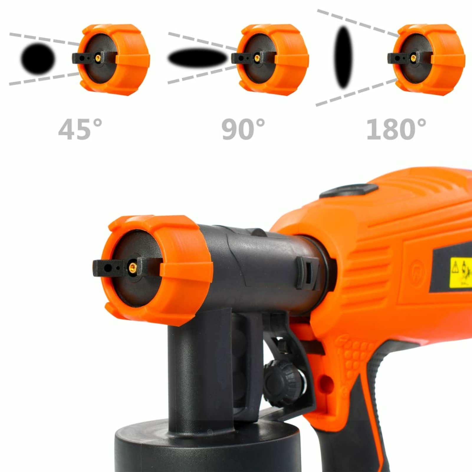 ARKEM Pistola de Pintura eléctrica con 3 tamaños Boquilla 500W 800ml Cabina Pintura Portatil