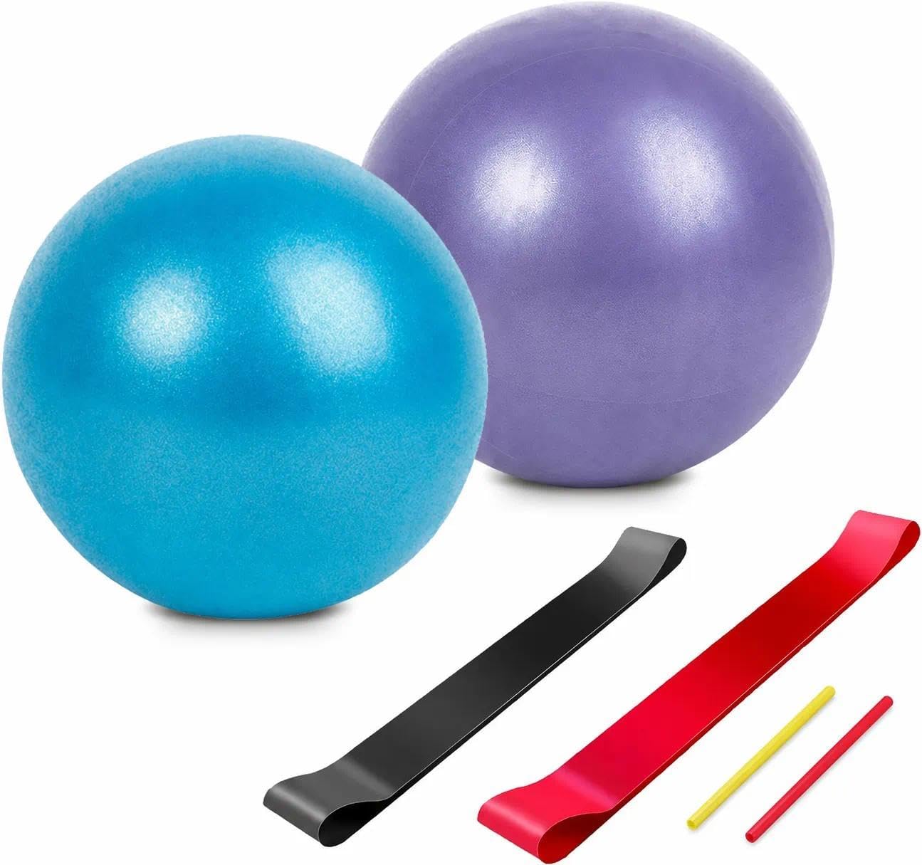 Ballon de Pilates 22cm avec Ceinture Élastique pour Yoga, Grossesse, Kinésithérapie