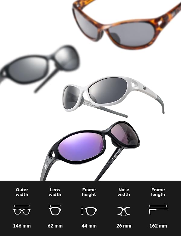 ROCKBROS Polarized Sports Sunglasses Men Women Cycling Running Glasses UV400 Protection TR90 Ultralight Wraparound Sunglasses,Black by ROCKBROS - Image 6