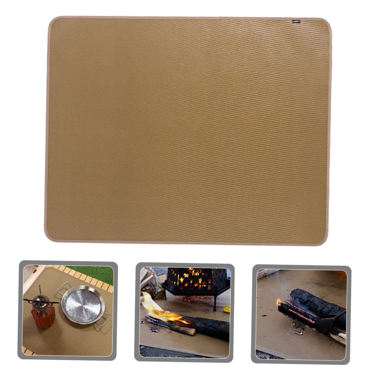 UPKOCH 1Set Fiberglass Fire Mat Fireproof Blanket for Outdoor Camping Fire Retardant Pad for Patio Parties and Safe Fire Insulation Includes Storage
