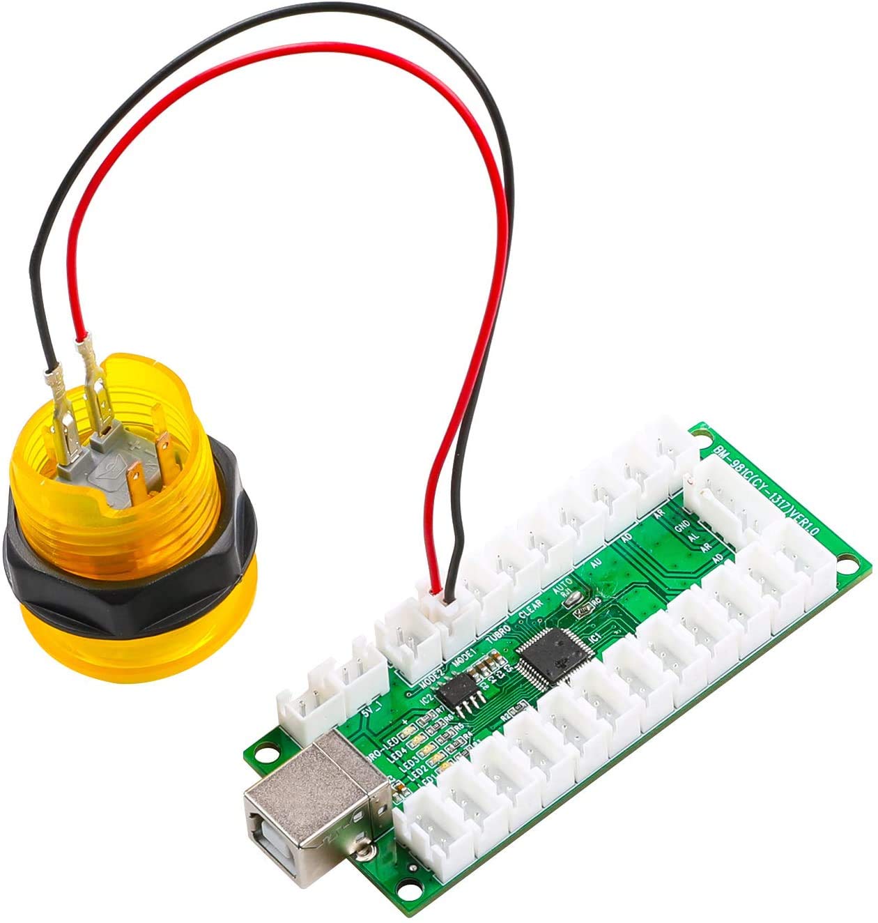 Buttonアソート Amazon.com: EG STARTS 6X Arcade Rectangle LED Push Buttons
