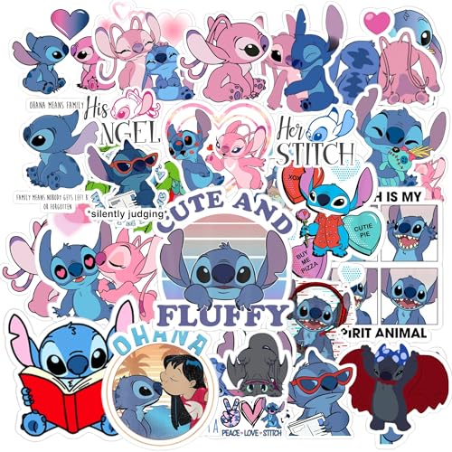 Image of 30 Cute Stitch Laptop Stickers for Cartoon Lovers and Kids. (Stitch)