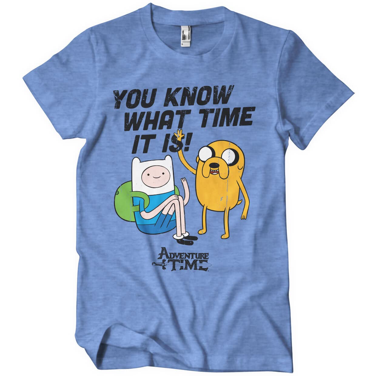 Adventure Time Officially Licensed It's Mens T-Shirt (Blue-Heather), Small