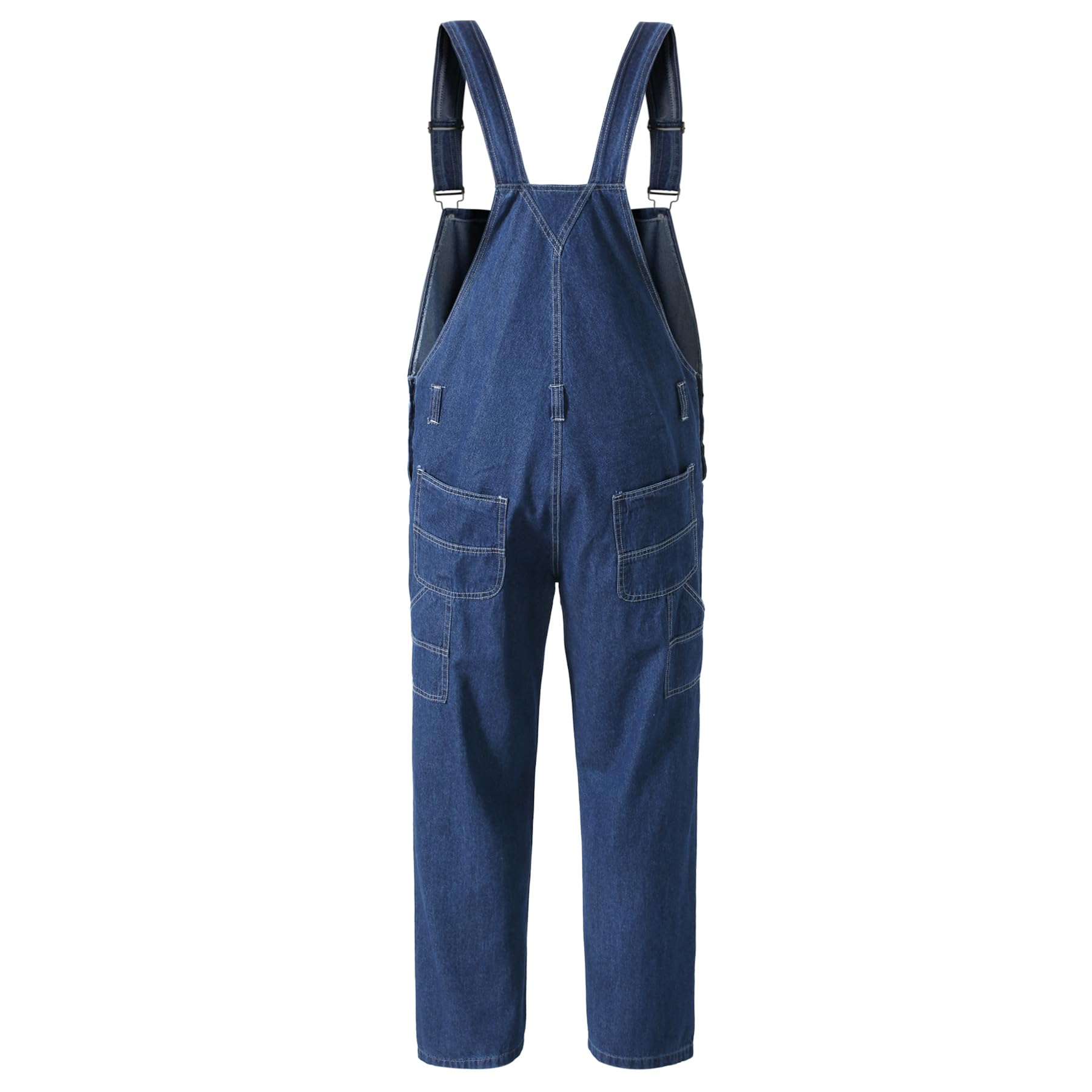 YOUTHUP Salopette Homme en Denim Bleu Pantalon Jeans Vintage avec Multiples Poches Combinaisons de Travail