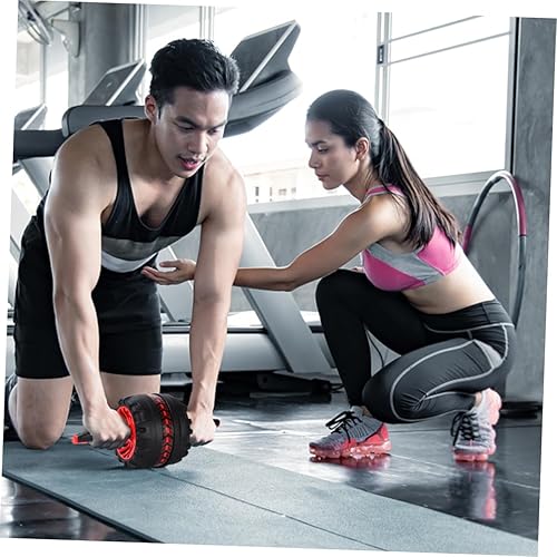 Miniatura 4 de Ab Roller - Rodillo de ejercicios para entrenamiento de abdomen, para entrenamiento de abdomen, goma de acero, espesar