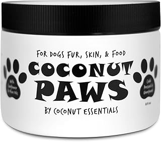 Coconut Paws Coconut Oil for Dogs Skin and Coat, Itching Relief, Hot spot Treatment for Dogs, Hair Loss, aceite de Coco para Perros | w/Olive & Sunflower | Vet Recommended 8oz - COCONUT ESSENTIALS