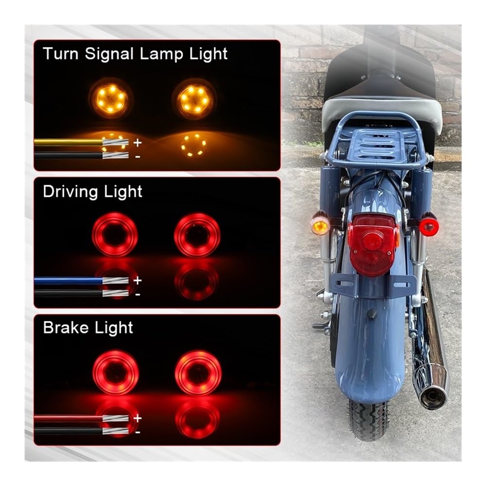 intermitentes led Para Motocicleta, Indicadores Tipo Bala, Luz