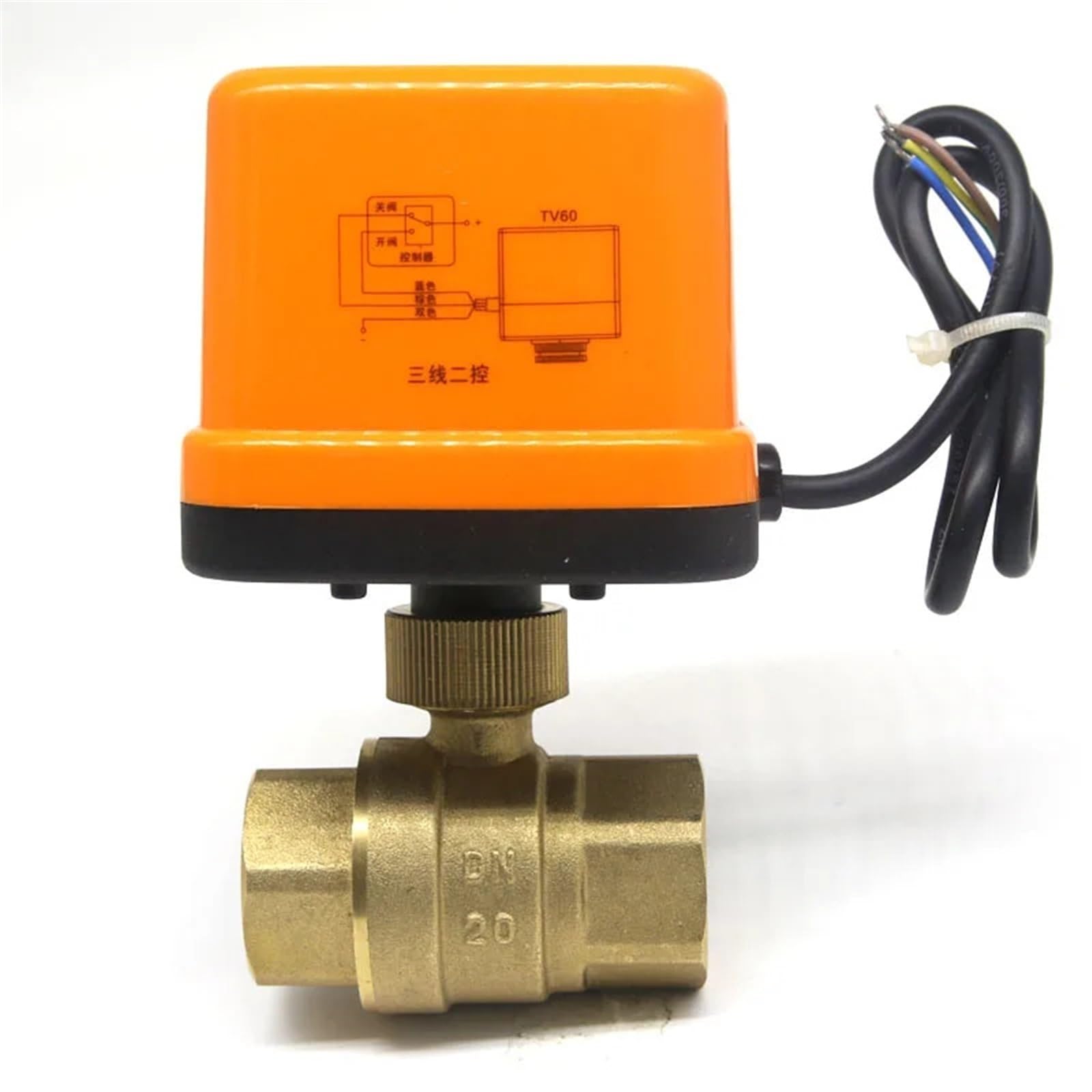 Vanne à bille électrique 12V avec motorisation mécanique à 8 vitesses