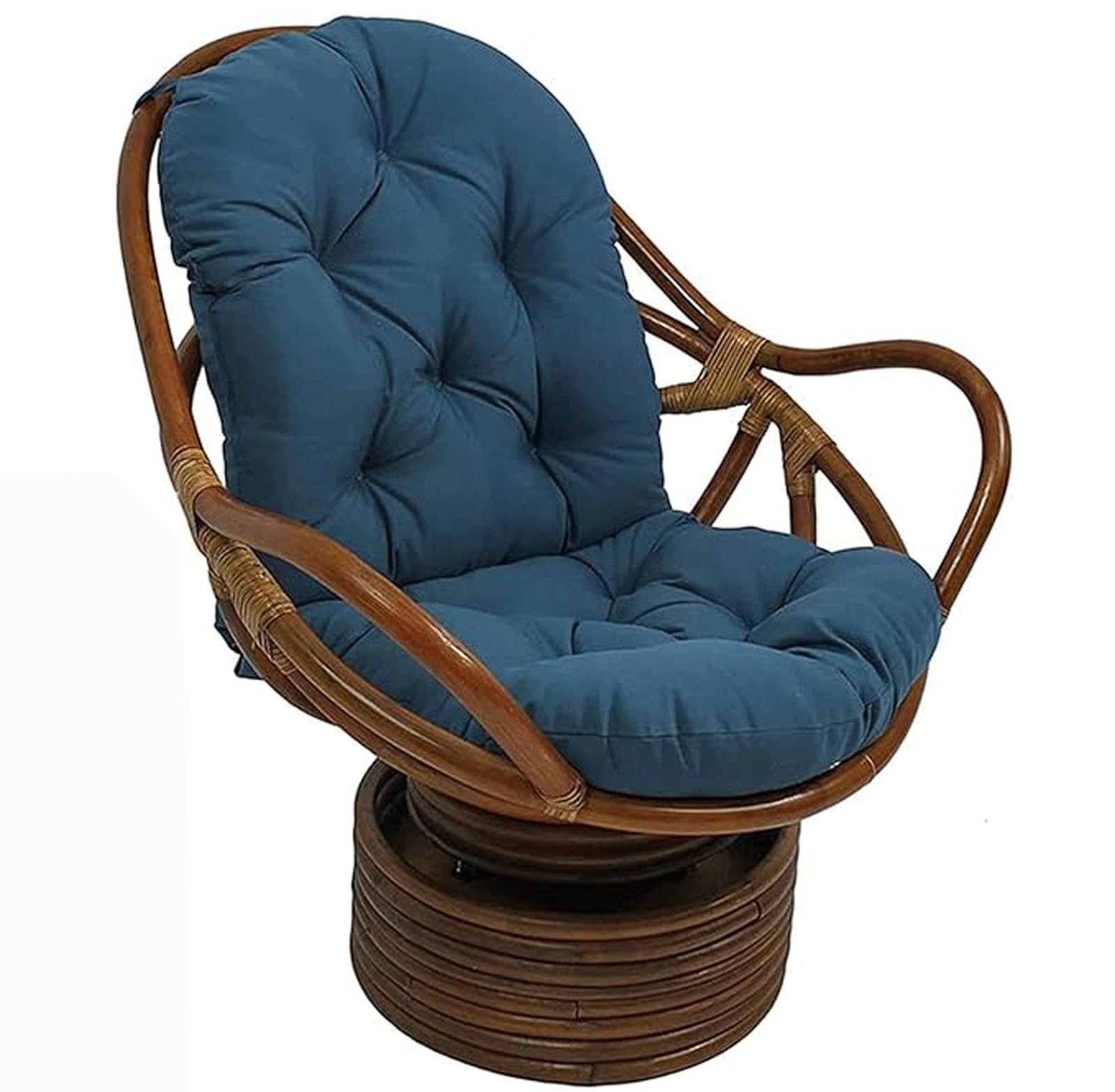 uyeoco Lounger Cushion Pad, Swivel Rocker Chair Cushion, Garden Patio Thick Large Rocking Chair Cushion, for Rattan Recliner Indoor Outdoor(L11)