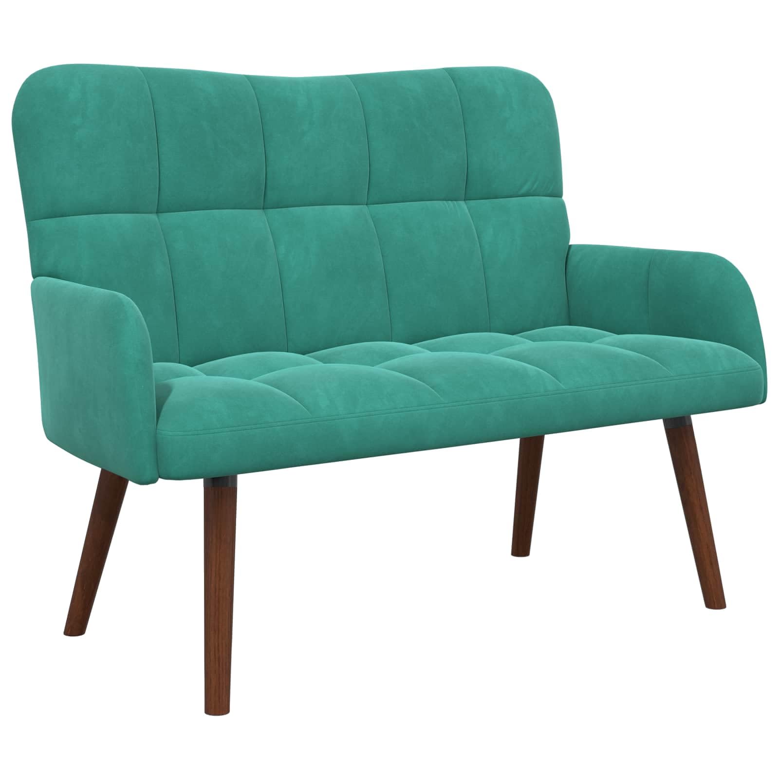 vidaXL Sofá de 2 Plazas Tuquesa 115 x 61 x 87 cm Terciopelo