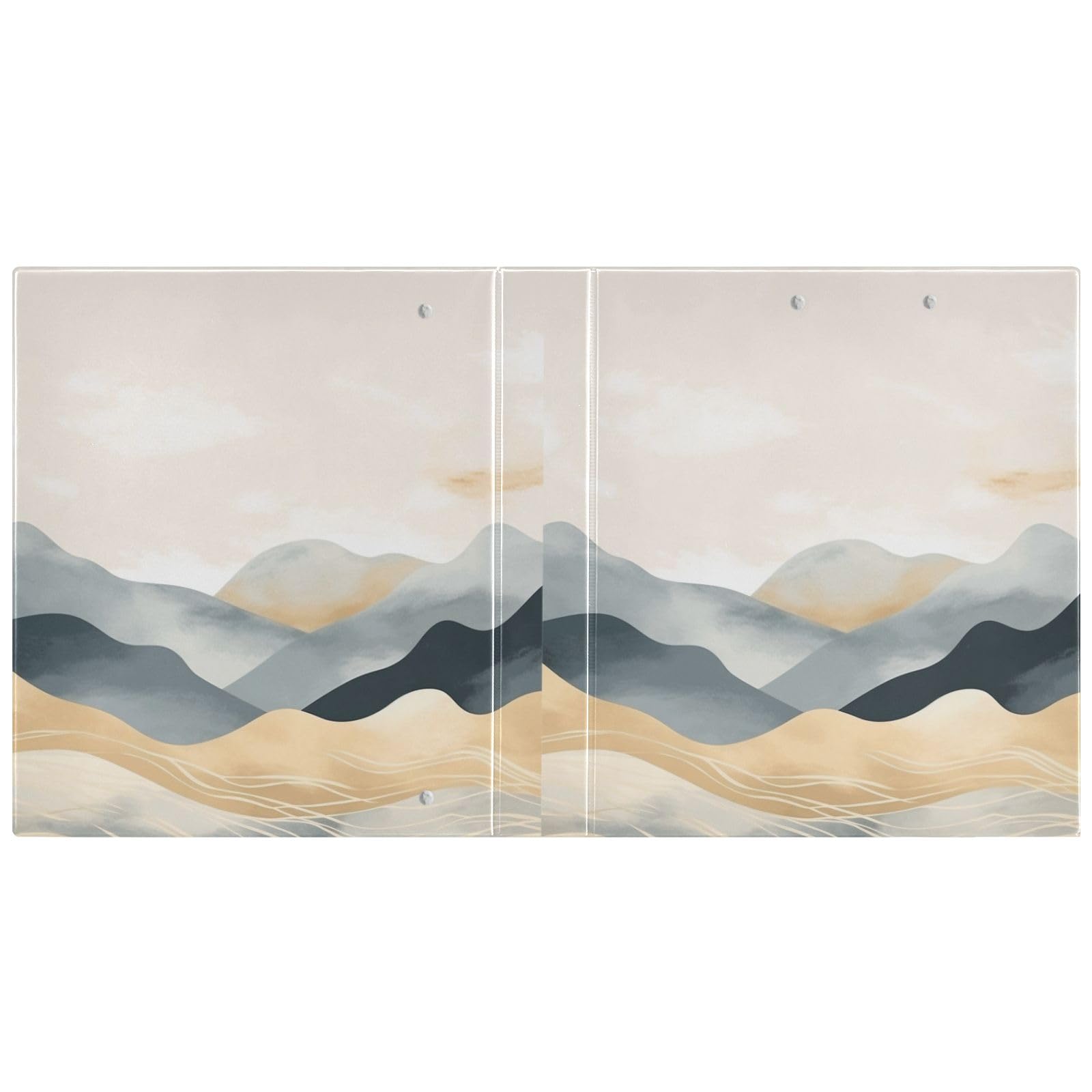 Creative Mountain - Raccoglitore a 3 anelli, 3,8 cm, rotondo, contiene 200 fogli con 3 tasche interne in PVC trasparente, per scuola e ufficio