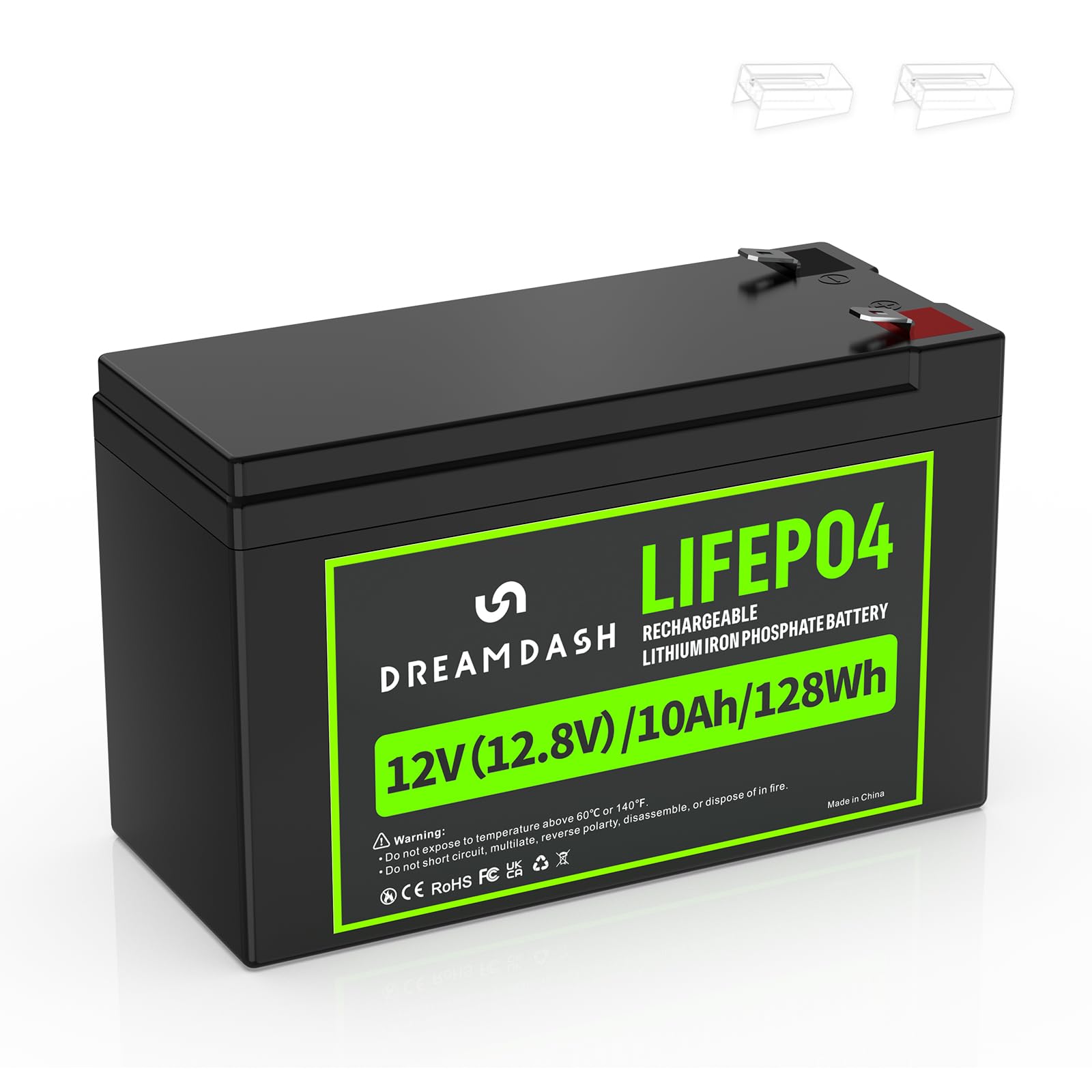 12V 10Ah LiFePO4 Lithium Battery,Up to 5000+ Deep Cycles,12 v lithium battery Built-in BMS for Solar Systems,Power Wheels,Electric Scooters,Marine,