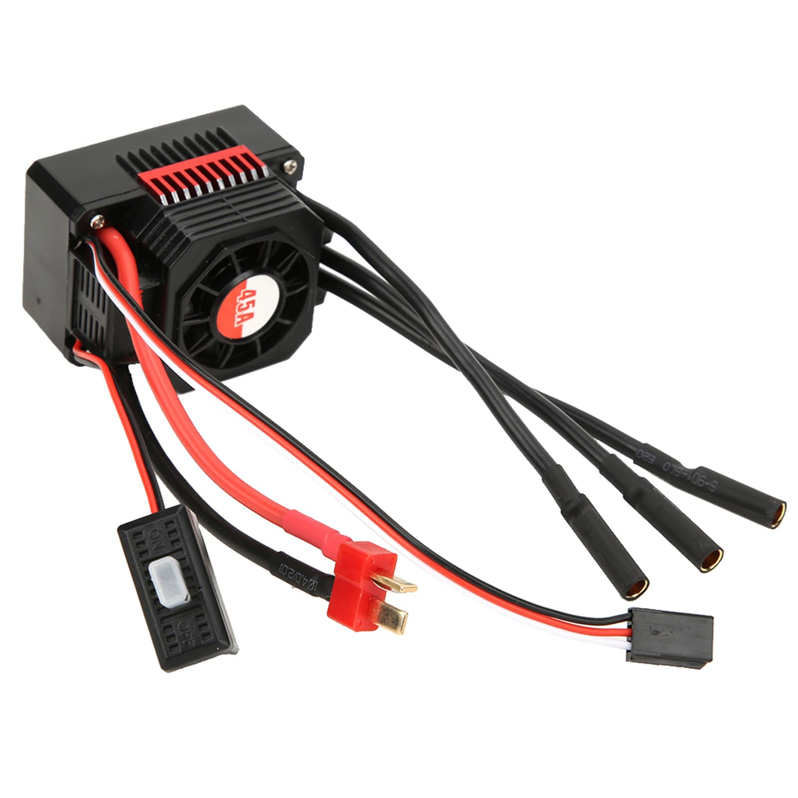 SURPASS 45A Wodoodporny, odporny na kurz elektryczny regulator prędkości ESC RC Akcesoria do samochodów 1/10 Bezczujnikowy silnik bezszczotkowy Czerwony Czarny 51,5 x 38,5 x 38,5
