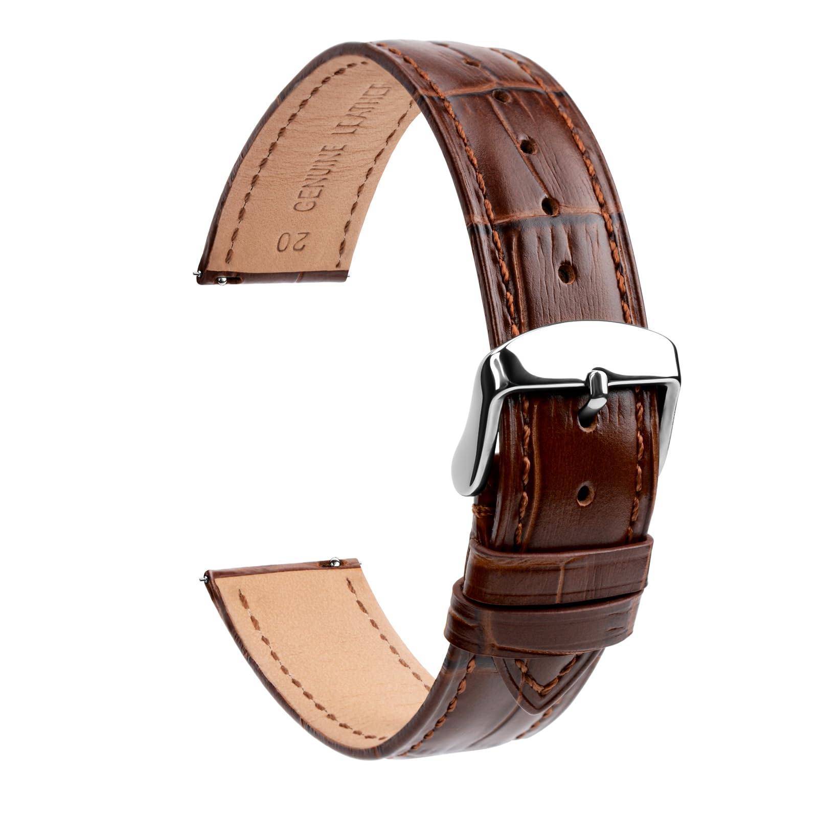 TStrap Extra Long Watch Band - XL XXL Leather Watch Straps for Men - Soft Quick Release Watchband for Large Wrist Replacement - 12mm 16mm ... 20mm