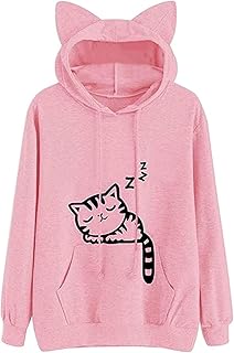 Fronage Teen Girls Hooded Sweatshirt Womens Long Sleeve Cute Hoodies Pullover Tops